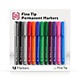 TRU RED™ Permanent Marker, Fine Tip, Assorted, 12/Pack (TR54530)~#|#~72EEB364-ACBC-4293-BF2FD31423A372A5_sc7