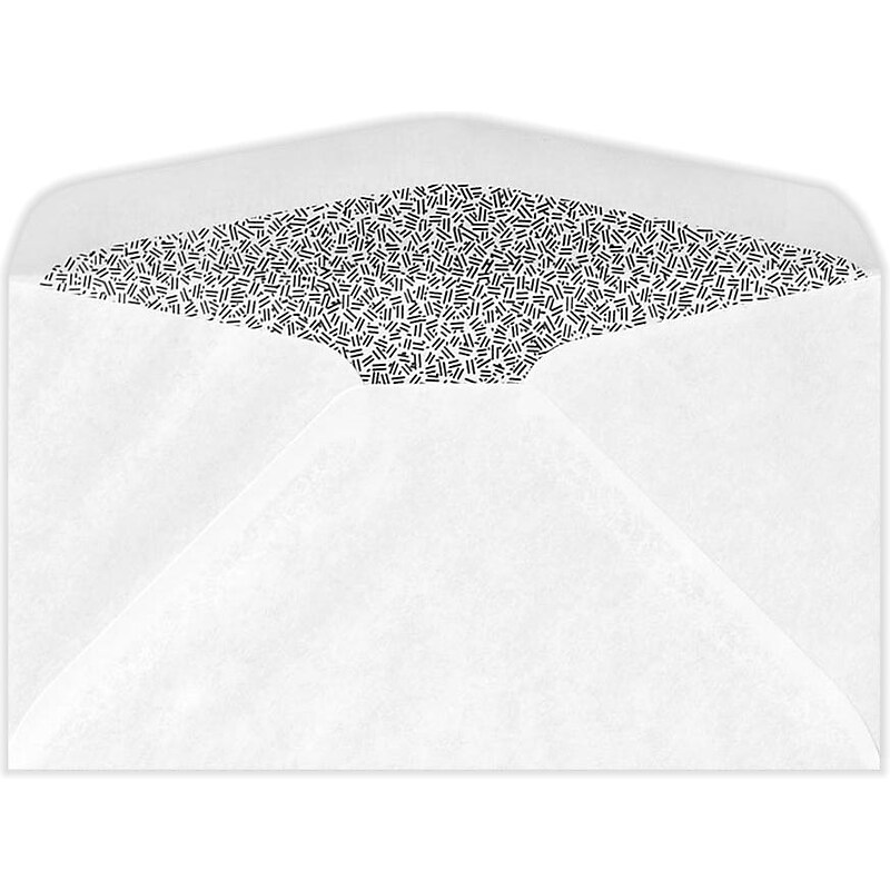 JAM Paper Security Tinted #6 3/4 Booklet Envelope 3 5/8" x 6 1/2", White, 50/Pack (61532-50) image 1