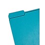 Smead File Folder, 1/3-Cut Tab, Letter Size, Teal, 100/Box (13143)~#|#~72F0EE2D-48F0-44D6-AF9870A20772FE25_sc7