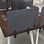 Bush Business Furniture Fabric Privacy Panel, 18"H x 22"W, Cool Charcoal (PSP122CL-03)~#|#~72F3ED01-90F0-4543-80379F557F5FAD69_sc7