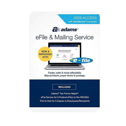 Adams 2023 Federals and Print & Mail Service with Adams Tax Forms