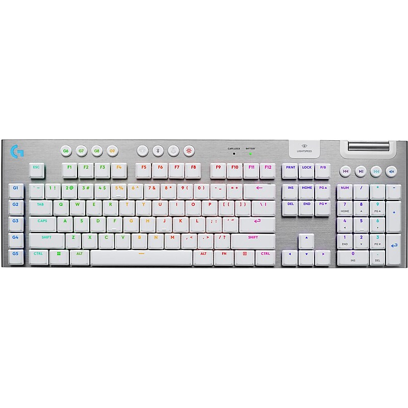 Logitech G915 X LIGHTSPEED Wireless Gaming Tactile Switches Mechanical Keyboard, White (920-012685) image 1