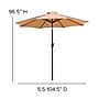 Flash Furniture Lark All-Weather Patio Set, Tan Umbrella, 7 Piece Set (XU8134UB19BTN)~#|#~72FA9D4D-DA73-4F8B-961000A931B87957_sc7
