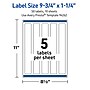 Avery Rectangle Laser Multipurpose Labels, 9.75" x 1.25", White, 50/Pack (19479399380)~#|#~72FC226E-AA2A-4008-AAEC8B3CCA227222_sc7