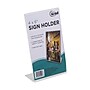 Nu-Dell Clear Plastic Sign Holder, Desktop, 4" x 6", Clear Plastic (NUD35446)~#|#~73005A52-DC6C-4FEF-BAD1D9A1E08AE396_sc7