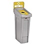 Rubbermaid Commercial Slim Jim Single-Stream Bottles and Cans Recycling Station Kit, 23 Gallon, Gray/Yellow (2185052)~#|#~7304FA77-1624-4C85-9229A74E223C3029_sc7