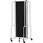 National Public Seating Robo Series 3-Panel Folding Mobile Room Divider, 72"H x 72"W, Black Fabric (RDG6-3PT10)~#|#~7305D489-D27F-4319-8BE8409CE448148B_sc7