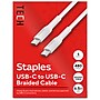 Staples TECH USB-C to USB-C Charging Cable, 6.5 ft., White, 5/Pack (ST62315)~#|#~73098A2A-2822-4655-866C33CBBC823F30_sc7