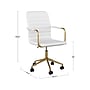 Martha Stewart Taytum Ergonomic Faux Leather Swivel Office Chair, White (CH142370WHGLD)~#|#~730EF3EF-0036-4F0F-8382F37B836DCC25_sc7