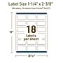 Avery Dissolvable Rectangle Multipurpose Labels, 1-1/4" x 2-3/8", Off-white, 180/Pack (94227)~#|#~73108A85-A86E-41E5-BBF824D8069FD52E_sc7