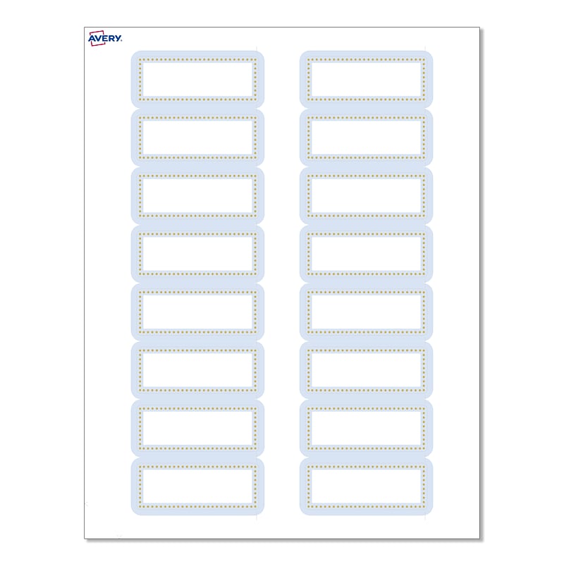 Avery Laser/Inkjet Rectangle Multipurpose Labels, 1" x 2-5/8", White, 160/Pack (S00D2E) image 1