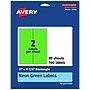 Avery Rectangle Multipurpose Labels, 11" x 4.25", Neon Green, 160/Box (94266)~#|#~73171DCA-1959-4AE8-A41398B8E763D17E_sc7