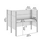 Bush Business Furniture ProBiz 55"H x 63"W Cubicle Workstation, White (100871DG-17)~#|#~731BBFB5-6EE4-4A10-BE237ACE46F80A0C_sc7