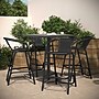 Flash Furniture Lila Indoor-Outdoor PE Rattan Restaurant Barstool, Black, 4/Pack (4SDA632032RBK)~#|#~73236FA5-1855-41E5-9E1A3E2A53C3F319_sc7