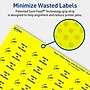 Avery Laser/Inkjet Multipurpose Rectangle Labels, 2/3" x 1-3/4", Neon Yellow, 1760/Pack (94209)~#|#~7327F03E-AD0F-45B1-BC51063C8D24016A_sc7
