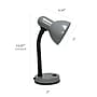 Simple Designs Basic LED Desk Lamp, 14.25", Gray (LD1003-GRY-LB)~#|#~7329DE83-C96E-40FE-9E0470205F34DBD3_sc7