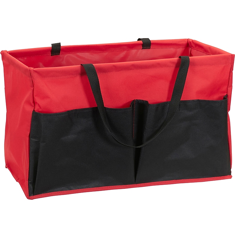 Household Essentials Krush Container Red/Black Poly Cotton Utility Tote, Large (2220-1) image 1