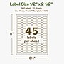 Avery Hemp Barbell Laser/Inkjet Multipurpose Labels, 1/2" x 2-1/2", Off-White (900/Pack)~#|#~732B7B8F-F0D3-422E-86A845499EEDDB3E_sc7