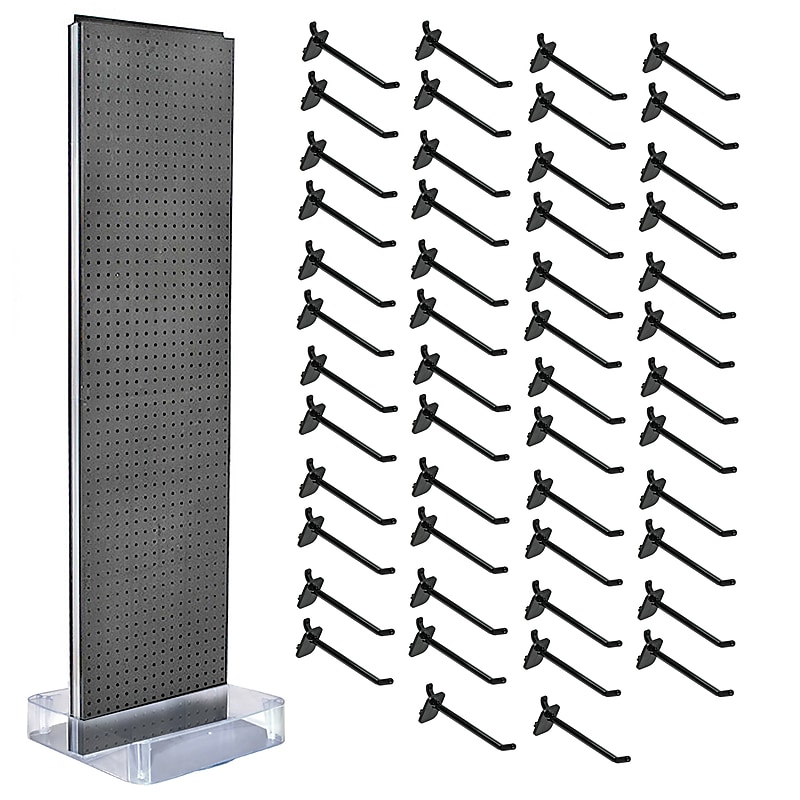 Azar Studio Base 60" x 17" Pegboard Floor Stand, Charcoal (700770-CHA-6B50) image 1