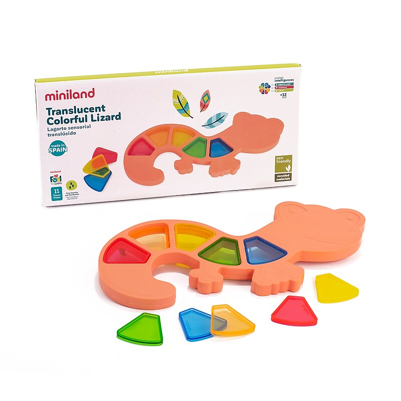 MINILAND Feel to Learn: Translucent Colorful Lizard, Multicolored (MLE97343) image 1