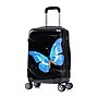 InUSA 20" Hardside Butterfly Carry-On Suitcase, 4-Wheeled Spinner, TSA Checkpoint Friendly, Black Butterfly (IUAPC00S-BBU)~#|#~733604F1-0110-4AAA-9FFD504C75087FCA_sc7