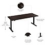 Bush Business Furniture Move 60 Series 72"W Electric Height Adjustable Standing Desk, Mocha Cherry (M6S7230MRBK)~#|#~73385D88-0955-46F9-BC30B8BA0909C584_sc7