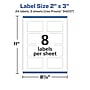 Avery Laser/Inkjet Rectangle Multipurpose Labels, 2" x 3", Matte White, 24 Labels/Pack (94237)~#|#~73401793-7C75-475B-85A29FAFB99A252D_sc7