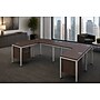 Boss Office Products Simple System 66"W L-Shaped Desk with Pedestal, Driftwood, 2/Set (SGSD008-202)~#|#~7342EE5F-0FBB-4C16-8DEF85F7FB76FAFE_sc7