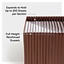 Smead Tuff Box Bottom Heavy Duty Reinforced Faux Leather Accordion File, Alphabetical Index, 21 Pocket, Letter, Brown (73786)~#|#~734BD4C8-9AEE-4377-9C162166C438DEA7_sc7
