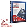 Staples Heavy Duty 1/2" 3-Ring Flexible Poly Binders, Blue (ST62610)~#|#~735262E2-349F-47D8-8BEE6E0343F8146E_sc7