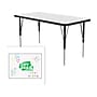 Correll Rectangular Activity Table, 48" x 24", Height-Adjustable, Frosty White/Black (A2448DE-REC-80)~#|#~73532525-CAB8-44E8-864779B71AFA8DB5_sc7