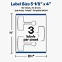 Avery Laser/Inkjet Sealing Labels, 5-1/8" x 4", Clear, 150 Labels/Box (19479370694)~#|#~73551D17-F516-4FAB-B69377EE3D09FA1B_sc7