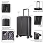 DUKAP Airley 21.85" Hardside Suitcase, 4-Wheeled Spinner, TSA Checkpoint Friendly, Black (DKAIR00S-BLK)~#|#~7356A944-6156-4069-AD88AD595C54AD0D_sc7