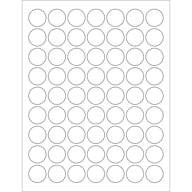 Tape Logic Removable Circle Laser Labels, 1", White, 6300/Case (LL295) image 1