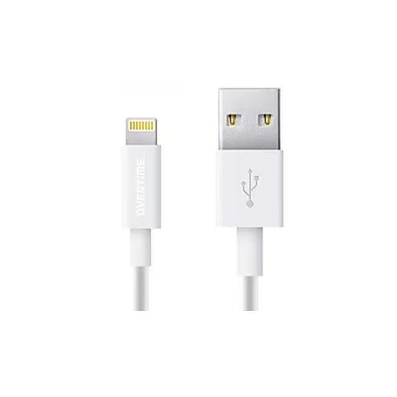 Overtime Lightning USB Cable for iPhone/iPad/iPod Touch, White (DCMFI01-8PINWH) image 1