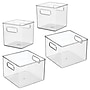 iDESIGN Medium Stackable Plastic Storage Bin, Clear (95568N)~#|#~735C7CA0-2A16-46E5-A7653A420ED322AF_sc7