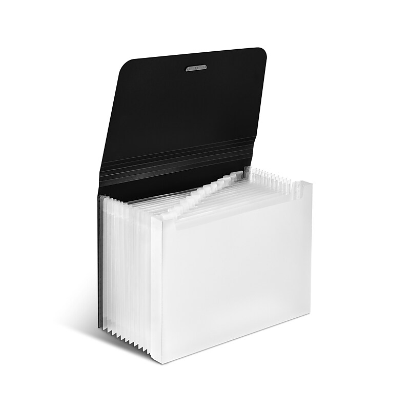 Staples Moisture Resistant Plastic Accordion File, 13-Pocket, Letter Size, Black (TR51806) image 1