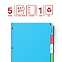 Staples Write & Erase Paper Dividers, Assorted Colors, 5-Tabs (13512/23180)~#|#~73672E5B-D685-4430-854FF15A3A9EEA3F_sc7
