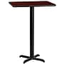Flash Furniture Laminate Table Top with 22'' x 22'' Bar-Height Table Base, 24'' x 30'', Mahogany (XUMA2430T2222B)~#|#~73679DA6-D8D4-4123-8A932610CB6BFE2E_sc7