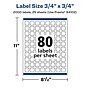 Avery Laser/Inkjet Square Multipurpose Labels, 0.75" x 0.75", White, 2000 Labels/Pack (94102)~#|#~7367DD37-B407-4333-97E4A1F51FFF4DD0_sc7