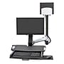Ergotron StyleView Adjustable Combo Workstation with Medium CPU Holder, Up to 24" Monitor, Polished Aluminum (45-270-026)~#|#~736CDA98-49D8-4310-A1AB243A44E7C8C7_sc7
