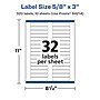 Avery Laser/Inkjet Rectangle Waterproof Multipurpose Labels, 3"  x 0.625", White, 320/Pack (94214)~#|#~736D839D-EDB7-40B8-BCEF63F66D3D903B_sc7
