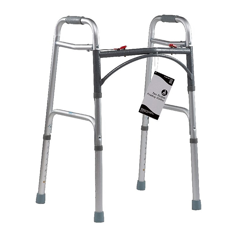 Dynarex Adult Two Button Folding Walker (10160) image 1