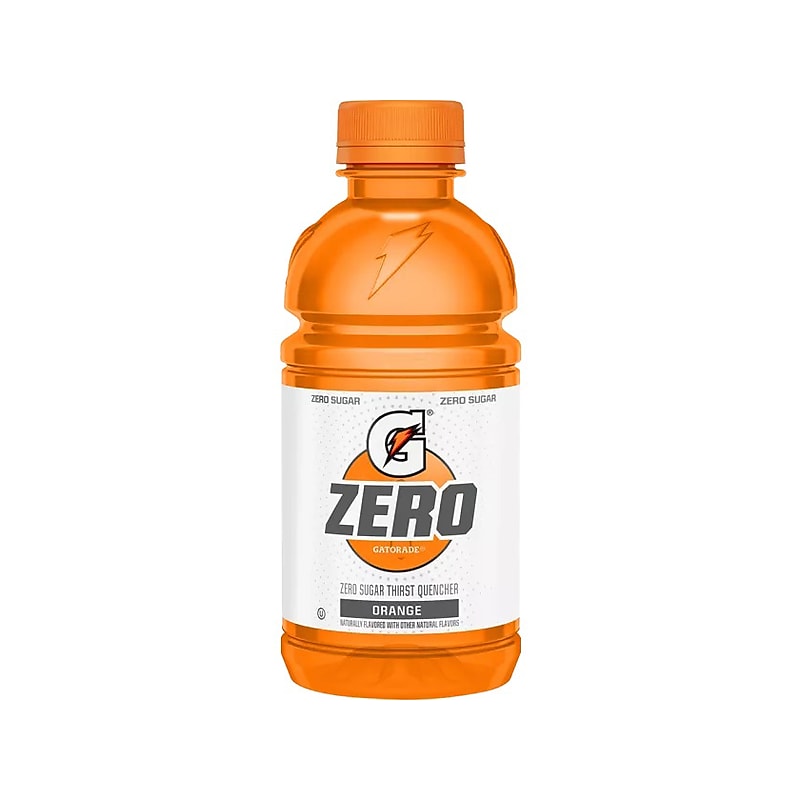 Gatorade Zero Sugar-Free Orange Sports Drink, 12 fl. oz., 24 Bottles/Carton (4338) image 1