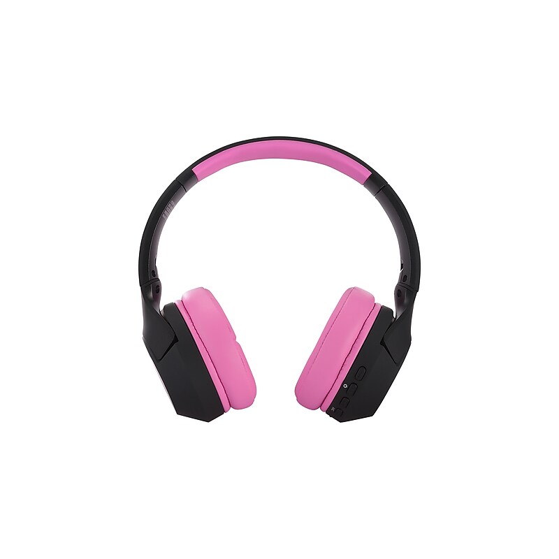 Altec Lansing Whiteout Series Wireless Bluetooth Kid Safe ANC Headphones, Black/Pink (MZX4500-BOPNK) image 1