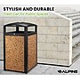 Alpine Industries Steel Outdoor Trash Can with Covered Top and Open Sides, 40 Gallon, Black/Stone, 2/Pack (ALP472-40-STO-2PK)~#|#~7377E405-DFE5-4FB7-90E9E678D2F87719_sc7