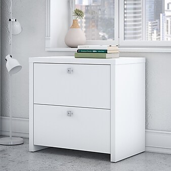 Office by kathy ireland® Echo Lateral File Cabinet, Pure White/Pure White (KI60102-03)