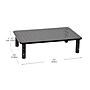 Mind Reader Ventilated Metal Adjustable Monitor Stand, Up to 44 lbs., Black, 2/Pack (4LEGM2PK-BLK)~#|#~73810AC8-DA3F-4766-9EC3B44B99833B2B_sc7