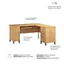 Bush Home Somerset 60" W L Shaped Office Desk with Storage, Maple Cross (WC81430K)~#|#~73818C0C-20F6-4BC1-8FF5CC1C18AB2D1D_sc7