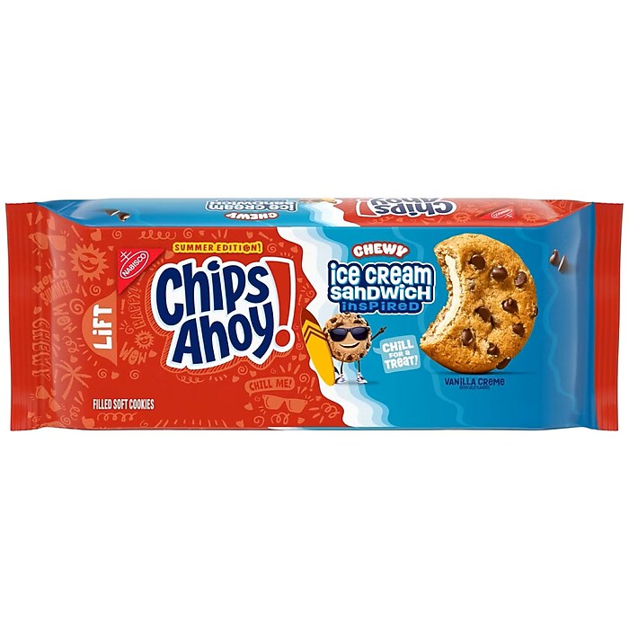 ☆ ちゃちゃ様│イオ-ヌクリーム８ Chips Ahoy! Chewy Ice Cream Sandwich Inspired Cookies, 9.9 oz., 3
